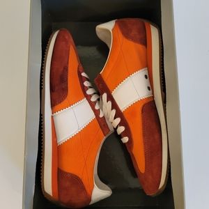 Tom Ford Men's Orange Orford Leather And Suede-trimmed Nylon Trainers